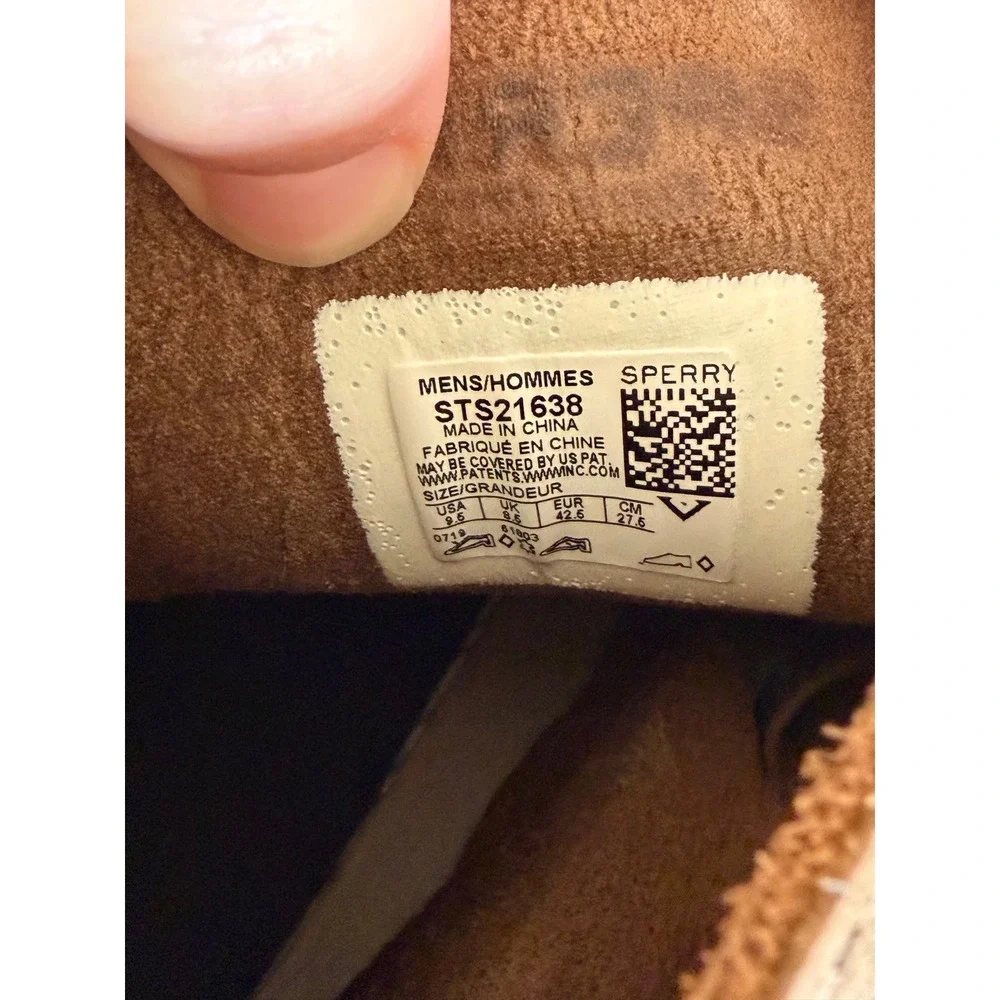 Sperry Avenue Duck Boots Mens 9.5 Brown Tan Waterproof Leather STS21638
